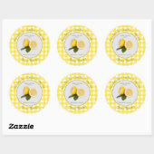 Lemon Gingham Private Label voor kaarsen of zeep (Vel)