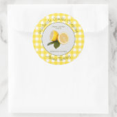 Lemon Gingham Private Label voor kaarsen of zeep (Tas)