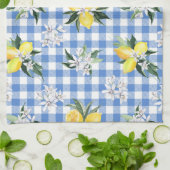 Lemon Gingham voor Summer Kitchen Decor Theedoek (Gevouwen)