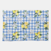 Lemon Gingham voor Summer Kitchen Decor Theedoek (Horizontaal)