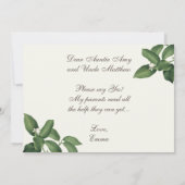 Lemon Godouders Voorstel Foliage Yellow Script Kaart (Achterkant)