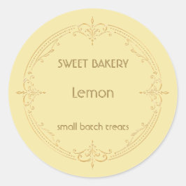 Lemon Goud Kleine Zakelijke Bakkerij Label