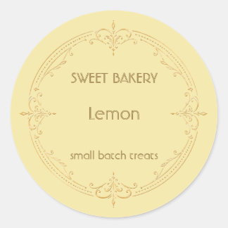 Lemon Goud Kleine Zakelijke Bakkerij Label