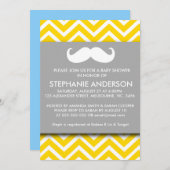 Lemon goudkleurige chevron snuffeldouche kaart (Voorkant / Achterkant)