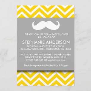 Lemon goudkleurige chevron snuffeldouche kaart