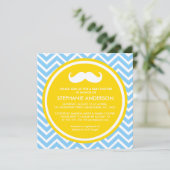 Lemon goudkleurige chevron snuffeldouche kaart (Staand voorkant)