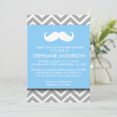Lemon goudkleurige chevron snuffeldouche kaart (Staand voorkant)