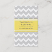 Lemon Gray Chevron Retro Visitekaartjes (Voorkant)