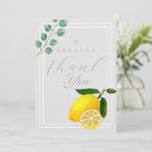 Lemon Gray Dank u Bedankkaart (Staand voorkant)