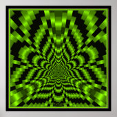 Lemon Green Black Speed Tunnel Poster (Voorkant)