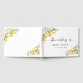 Lemon Green Citrus bruiloft gastenboek (Volledig)