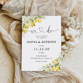Lemon Green Citrus bruiloft uitnodiging