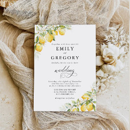 Lemon Green Citrus bruiloft uitnodiging