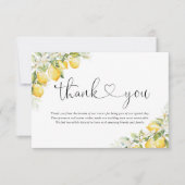 Lemon Green Citrus Wedding Bedankt Kaarten (Voorkant)