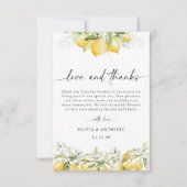 Lemon Green Citrus Wedding Bedankt Kaarten (Voorkant)
