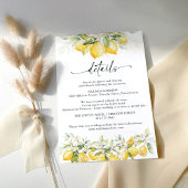 Lemon Green Citrus Wedding Details Kaart