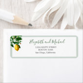 Lemon Green Elegant Modern Chic Wedding Etiket (Insitu)