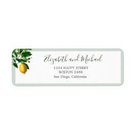 Lemon Green Elegant Modern Chic Wedding Etiket