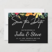 Lemon Green Floral Wedding Save the Date Kaart (Voorkant)