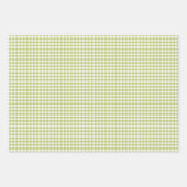 Lemon Green Gingham Inpakpapier Vel (Voorkant 2)