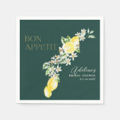 Lemon Green Main Squeeze Bruiloftsfeest Servet (Voorkant)