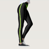 Lemon Green Triple Boomerang op zwart Leggings (Rechts)
