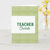 Lemon green white stripes teacher professor name c kaart (Gele Bloem)