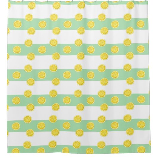 Lemon Green Yellow Shower Curtain Douchegordijn (Voorkant)