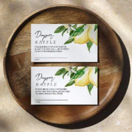 Lemon Greenery Baby Diaper Raffle Enclosure Card Informatiekaartje