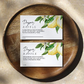 Lemon Greenery Baby Diaper Raffle Enclosure Card Informatiekaartje