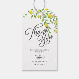 Lemon Greenery Baby shower Dank u Cadeaulabel