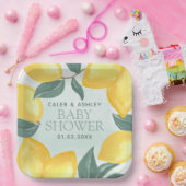 Lemon Greenery Baby shower Paper Borden Papieren Bordje (Feest)