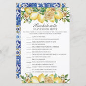 Lemon Greenery Bachelorette Scavenger Hunt Game (Voorkant / Achterkant)