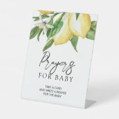 Lemon Greenery bidt voor Baby Reclamebord Met Voetstuk (Voorkant)