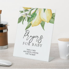 Lemon Greenery bidt voor Baby Reclamebord Met Voetstuk