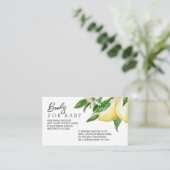 Lemon Greenery Book for Baby Enclosure Card Informatiekaartje (Staand voorkant)
