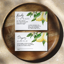 Lemon Greenery Book for Baby Enclosure Card Informatiekaartje