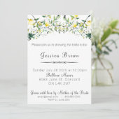 Lemon Greenery Bridal Shower Kaart (Staand voorkant)