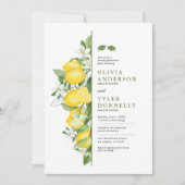Lemon Greenery Double Graduy Party Invitation Kaart (Voorkant)