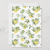 Lemon Greenery Double Graduy Party Invitation Kaart (Achterkant)