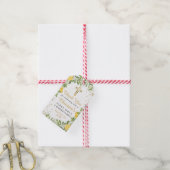Lemon Greenery First Heilige Communie Dank u Cadeaulabel (Met Touw)