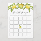 Lemon Greenery Garland Vrijgezellenfeest Bingo Informatiekaartje (Voorkant)