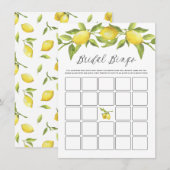 Lemon Greenery Garland Vrijgezellenfeest Bingo Informatiekaartje (Voorkant / Achterkant)