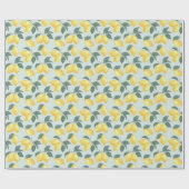 Lemon Greenery Gift Wrapping Paper Cadeaupapier (Vlak)