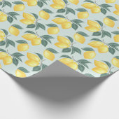 Lemon Greenery Gift Wrapping Paper Cadeaupapier (Hoek)