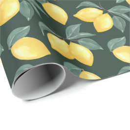 Lemon Greenery Gift Wrapping Paper Cadeaupapier
