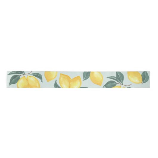 Lemon Greenery Gift Wrapping Ribbon Satijnen Lint (Voorkant)