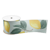 Lemon Greenery Gift Wrapping Ribbon Satijnen Lint (Spoel)