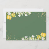Lemon Greenery Gold Glitter First Community Foto Kaart (Achterkant)