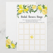 Lemon Greenery Gold Vrijgezellenfeest Bingo Game (Voorkant / Achterkant)